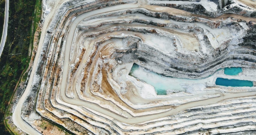 Aerial view of a quarry landscape illustrating mine closure and reclamation planning